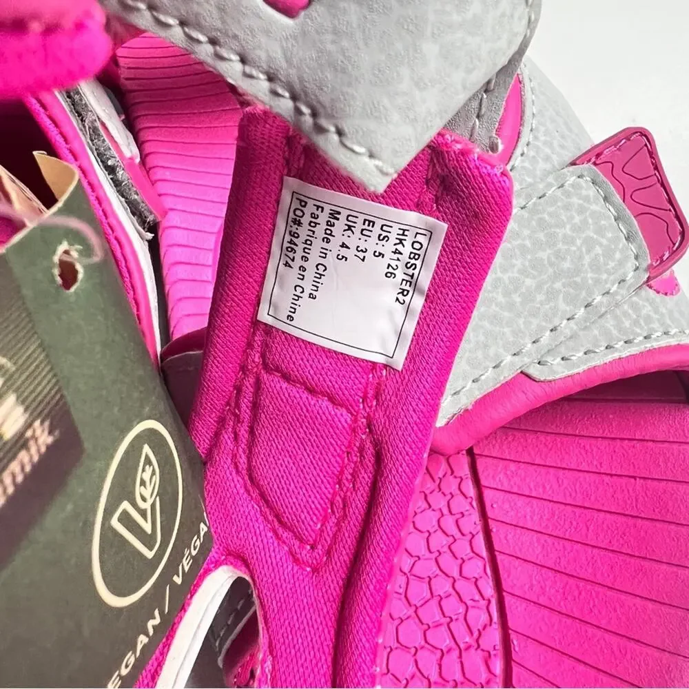 Kamik Girl's  Clean Sport Pink Lobster 2 Double Secure Strap Pink Sandals Sz 5